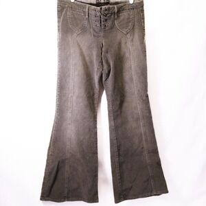 Vintage Bootcut Flare Low Rise Corduroy‎ Jeans Retro Crotch Corset LEI Size 13